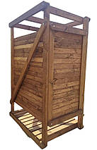 Літній душ дачний 130×100×210, сосна, олія-віск, полікарбонат 4 мм, без бака, фото 3