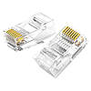 Роз'єм конектор UGREEN 8P8C Cat 6 Ethernet RJ45 прозорий 10 шт (NW120), фото 3