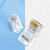 Роз'єм конектор UGREEN 8P8C Cat 6 Ethernet RJ45 прозорий 10 шт (NW120), фото 7