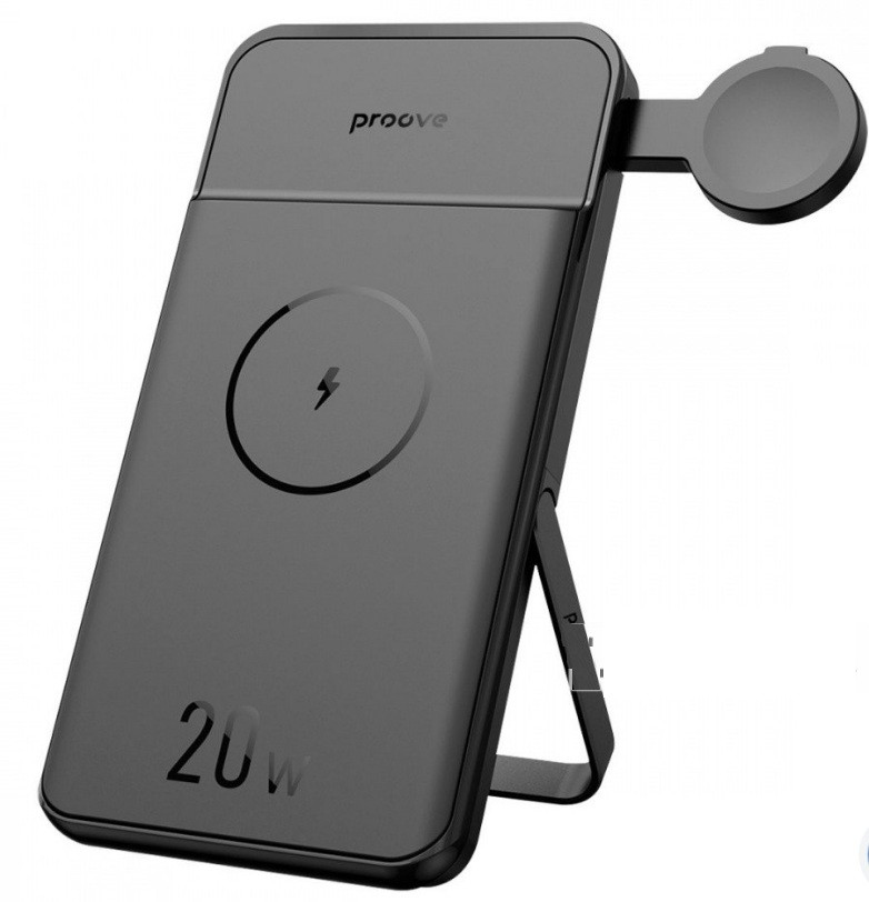 Повербанк Proove Power Stand 10000mAh 20W 2в1 чорний, Power Bank