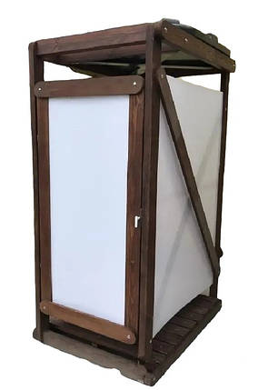 Літній душ садовий 130×100×210, сосна, олія-віск, полікарбонат 4 мм, без бака, фото 1