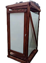 Літній душ дачний 130×100×210, сосна, олія-віск, полікарбонат 4 мм, без бака