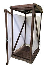 Літній душ садовий 130×100×210, сосна, олія-віск, полікарбонат 4 мм, без бака, фото 2