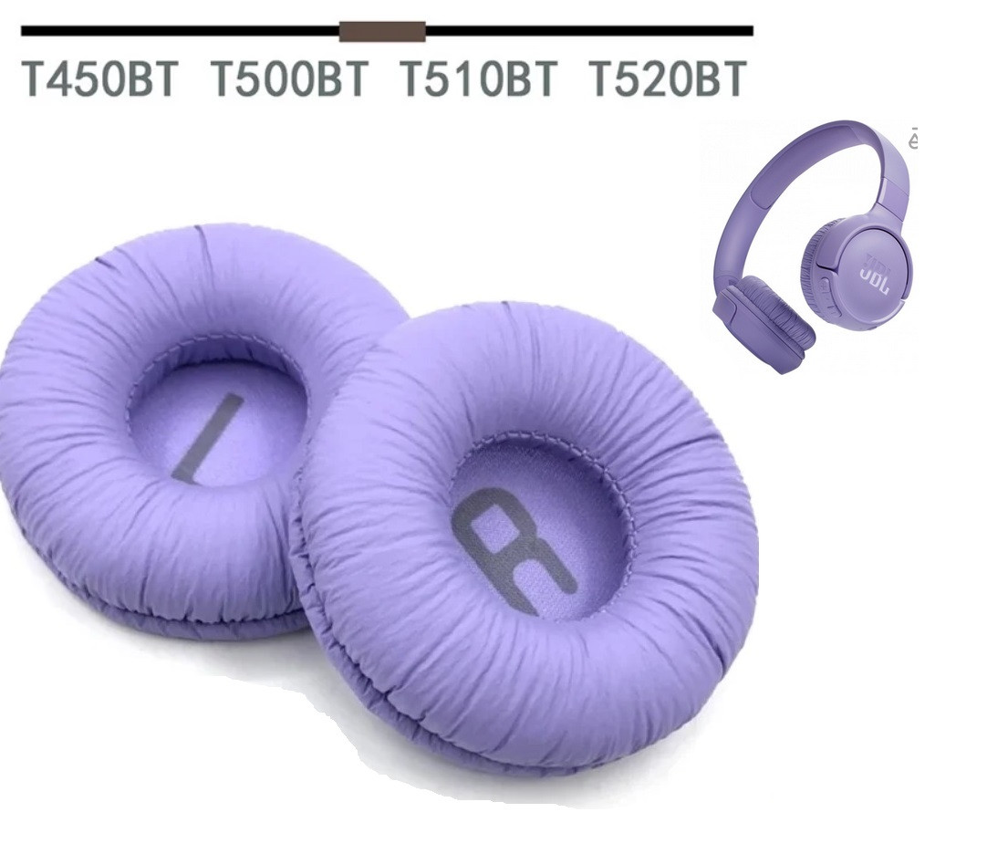 Амбушури JBL T500BT TUNE 520 BT 560 BT 570BT 510 BT T600BT T450BT JR300 JR310 BT Колір Фіолетовий Пурпуровий, фото 1