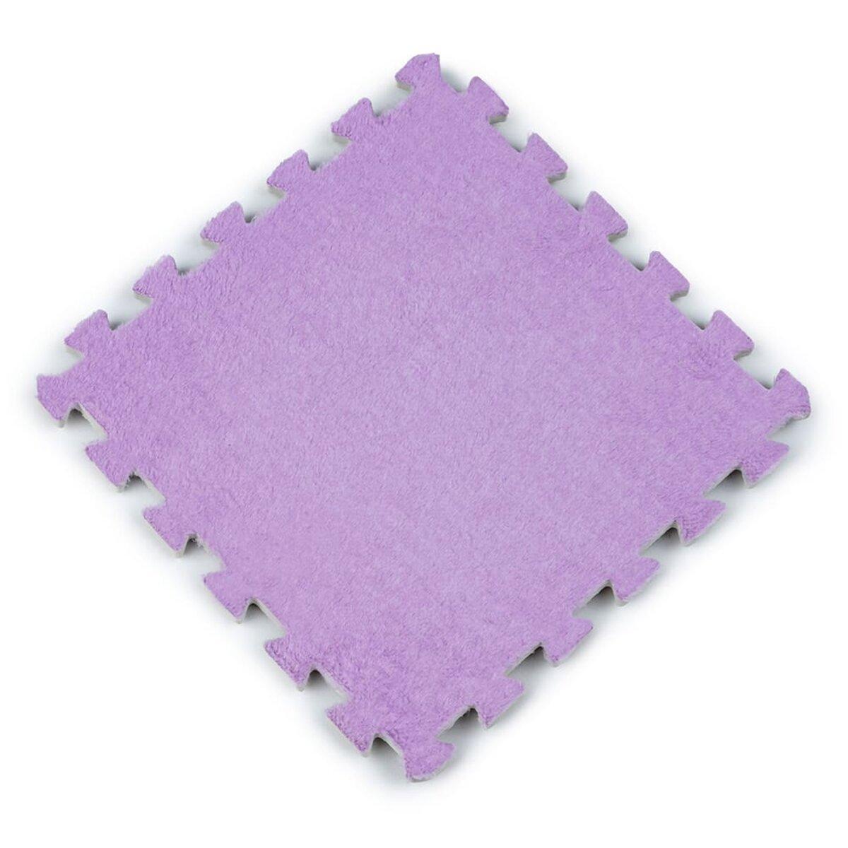 Підлога-пазл плюшевий ФІОЛЕТОВИЙ 30*30*1cm (D) SW-00002086, фото 1