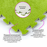 Підлога-пазл плюшевий САЛАТОВИЙ 30*30*1cm (D) SW-00002094, фото 4