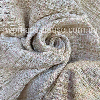 Твідова тканина (костюмна) щільна Шанель Бежевий