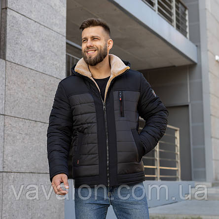 Зимова чоловіча куртка Vavalon KZ-345 black, фото 1