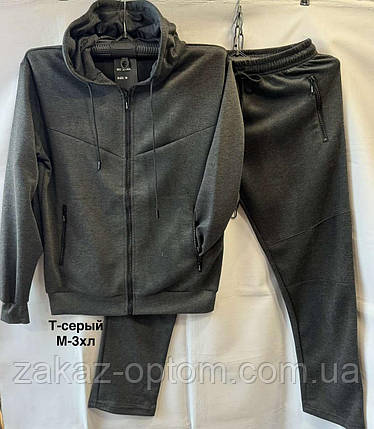 Спортивний костюм чоловічий норма зі.сірий гуртом (М-3XL) Китай 2386-124231, фото 1