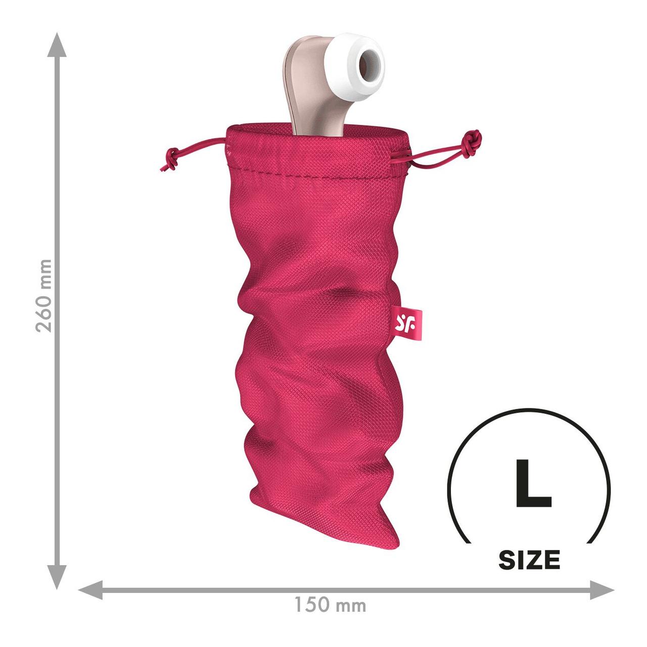 Мішечок для зберігання іграшок Satisfyer Treasure Bag Pink, розмір L, 26х15 см.