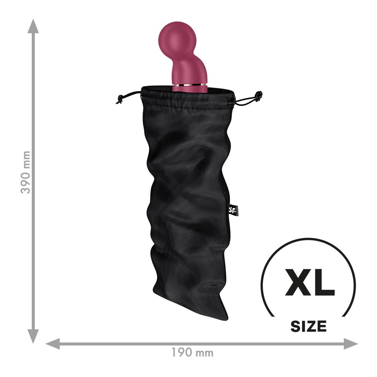 Мішечок для зберігання іграшок Satisfyer Treasure Bag Black, розмір XL, 39х19 см.