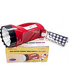 Ліхтар переносний акумуляторний Yajia YJ-2820-1 1xLED+19xLED з бічним підсвічуванням зарядка від мережі Red, фото 2