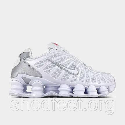 Чоловічі кросівки Nike Shox TL White Silver найк шокс тл білі
