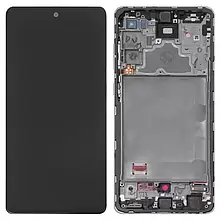 Дисплей Samsung A725 Galaxy A72 (2021) із сенсором і рамкою білий, Original, сервісне паковання | модуль