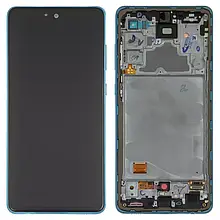 Дисплей Samsung A725 Galaxy A72 (2021) із сенсором і рамкою синій, Original, сервісне паковання | модуль