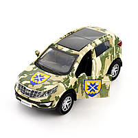 Машинка металева серії Шеврони Героїв Kia Sportage R 56 ОМПБр 1:39 5*11*4см (250362M), фото 4