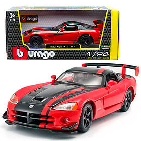 Машинка металева Dodge Viper Srt10 Acr Додж 1:24 червона 18*9*6см (18-22114)