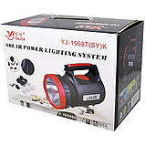 Портативна система освітлення Yajia YJ-1908 Ліхтар + 3 LED лампи + сонячна панель + FM 7000 mAh (7_00968), фото 7