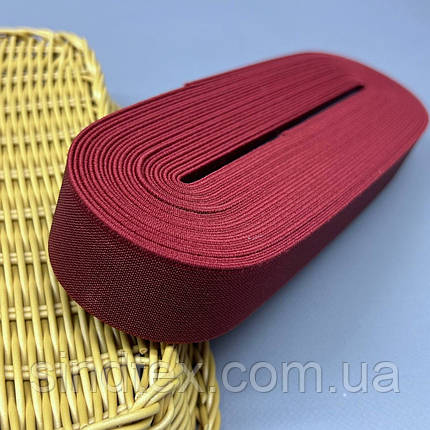 Резинка турецька щільна 3см, 10м - гнила вишня, фото 1