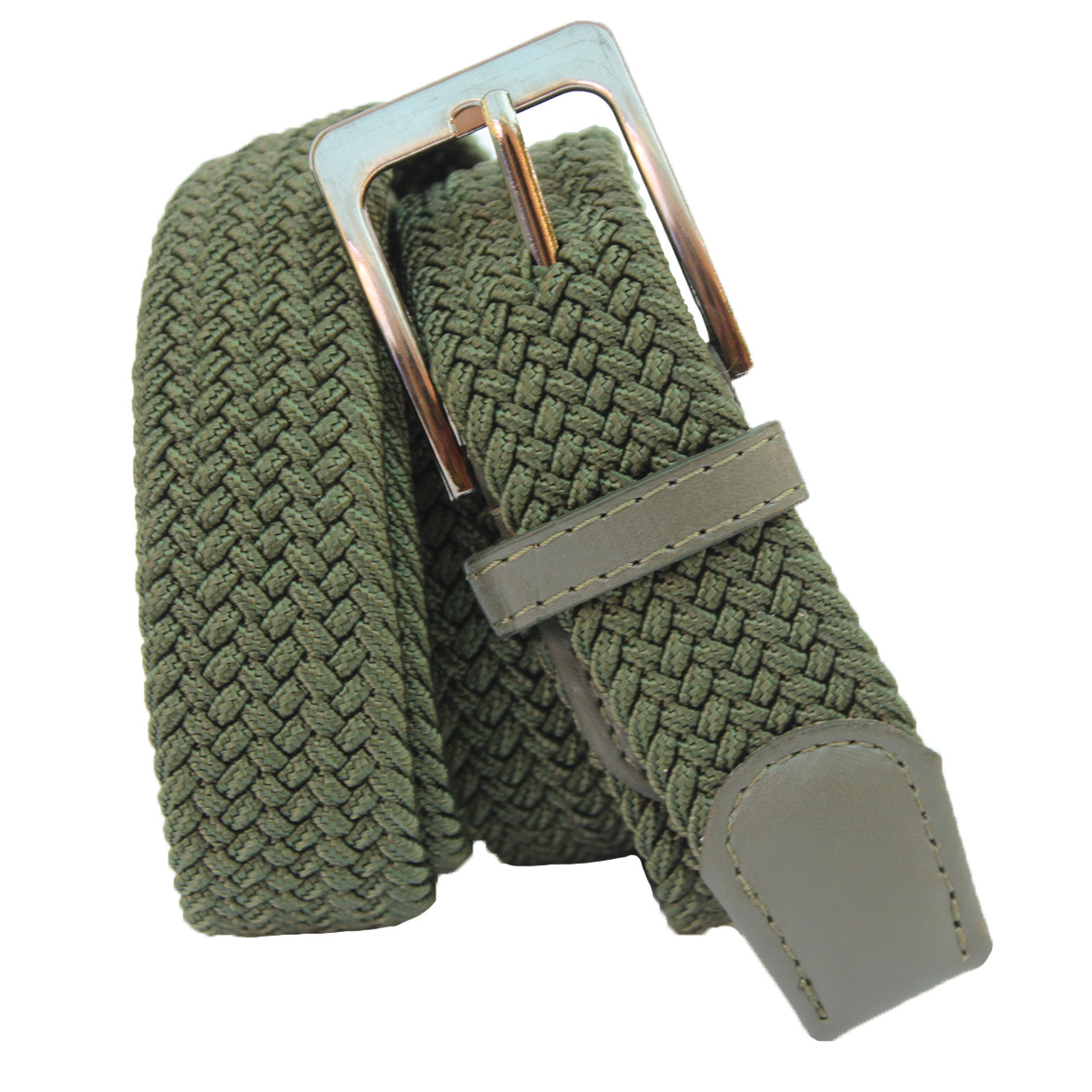 Ремінь плетінка гумка батал олива 35 мм - купити оптом