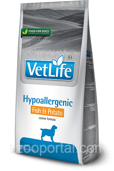 Сухий лікувальний корм для собак Farmina Vet Life Hypoallergenic Fish & Potato canine 2кг