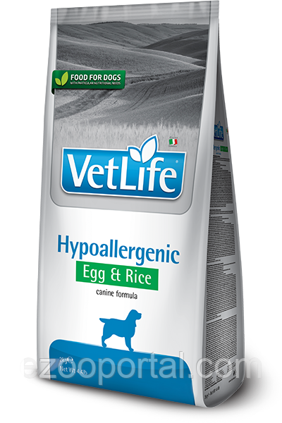 Сухий лікувальний корм для собак Farmina Vet Life Hypoallergenic Egg & Rice canine 2кг