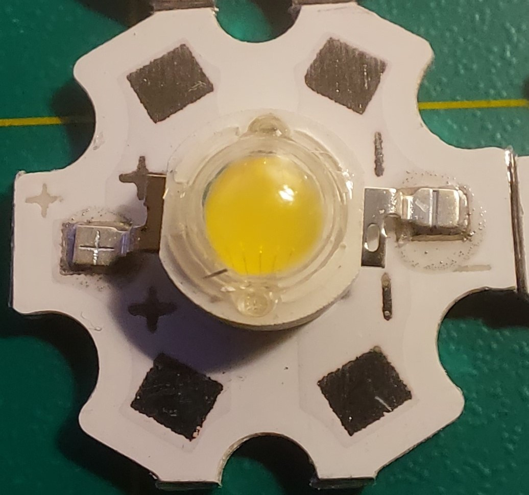 Надяскравий світлодіод на підкладці led 5w 3.2-3.6v білий теплий 3000-3500 K, фото 1