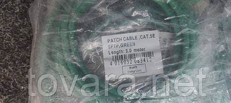 Мережевий шнур/ Патч-корд Cat5e SFTP Green 3 м No 242407107, фото 2