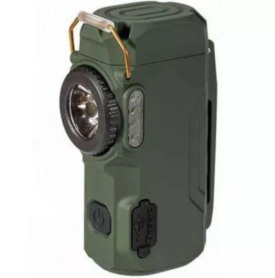 Портативний ліхтарик RIAS D50-COB акумуляторний із запальничкою Type-C Green (3_05280), фото 1