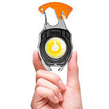 Портативний LED ліхтарик RIAS W5147-COB акумуляторний мультитул із запальничкою та карабіном Type-C (3_05282), фото 2