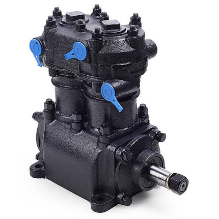 Компресор 2-х циліндровий повітряний Т-150, МАЗ, ЗІЛ без шківа, без місця під регулятор тиску (сол 130-3509015, фото 1