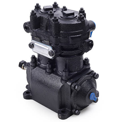 Компресор 2-х циліндровий повітряний Т-150, МАЗ, ЗІЛ без шківа, без місця під регулятор тиску (сол 130-3509015, фото 2