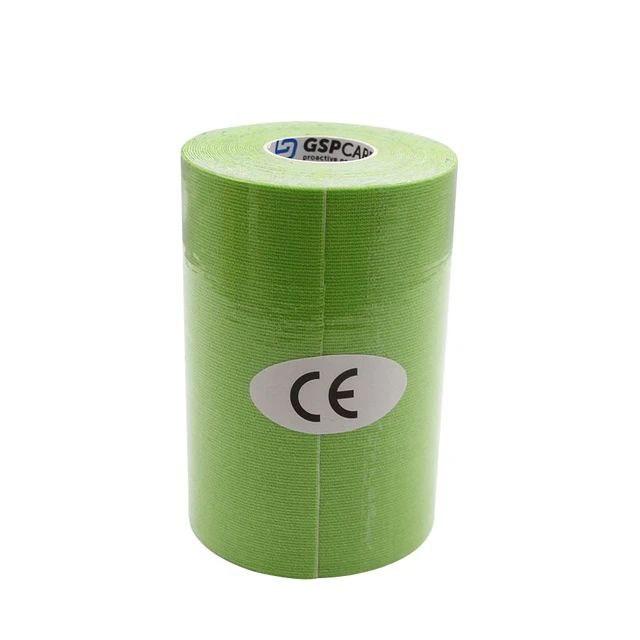 Кінезіо Тейп 10см х 5м кінезіологічний спортивний тейп стрічки Kinesiology Tape, зелений