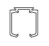 Розсувна система VILLES 2244 для однієї двері вагою до 40 кг + Направляюча не анодована 200 см, фото 4