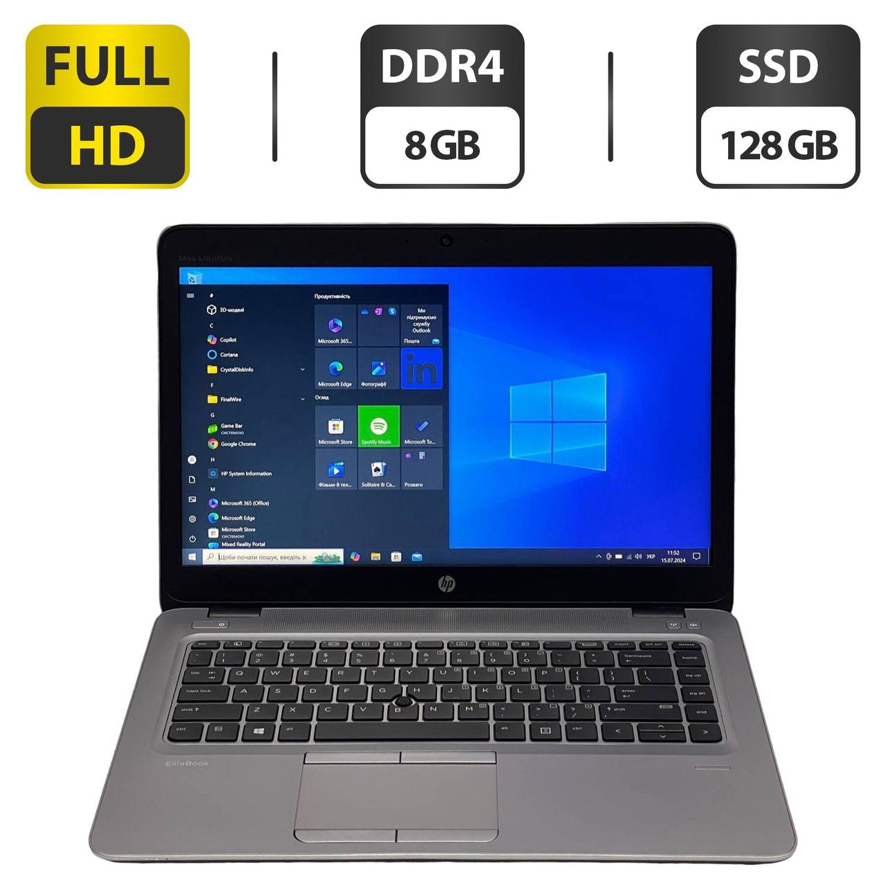 Ноутбук Б-клас HP EliteBook mt43/ 14" (1920x1080)/ AMD A8-9600B/ 8 GB RAM/ 128 GB SSD/ Radeon R5