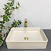 Умивальник (раковина) VBI BRESCIA BEIGE MATT накладний, фото 5