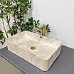 Умивальник (раковина) VBI ARABBA M BEIGE STONE MATT накладний, фото 3