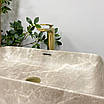Умивальник (раковина) VBI ARABBA M BEIGE STONE MATT накладний, фото 5