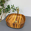 Умивальник (раковина) VBI AREZZO WOOD MATT накладний, фото 4