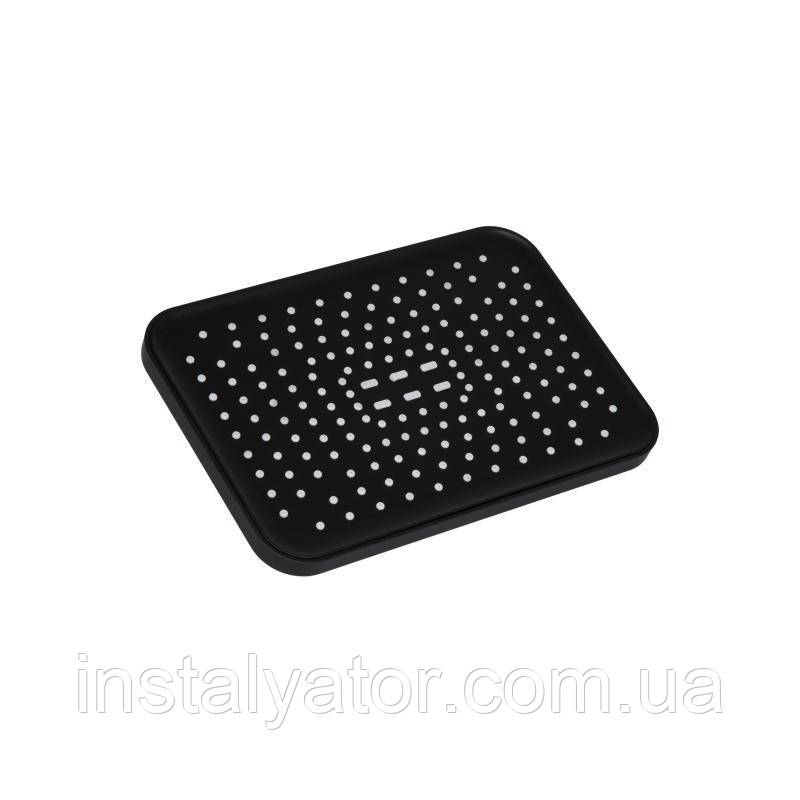 Лійка для верхнього душу Qtap Hlavova 260x180 мм прямокутна QTHLA107BLM45786 Black Matt