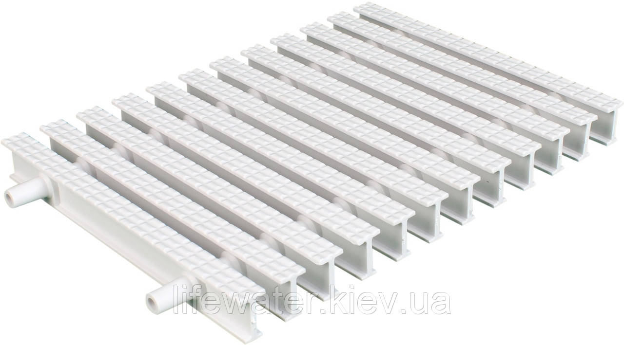 Переливна решітка Aquaviva KP HKE07 Classik з подвійним з'єднанням 245x22 мм (біла), фото 1