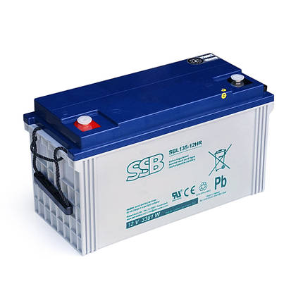Акумуляторна батарея SSB AGM SBL135-12HR 12 V 120 Ah (406 x 174 x 215), 34 kg White, фото 1