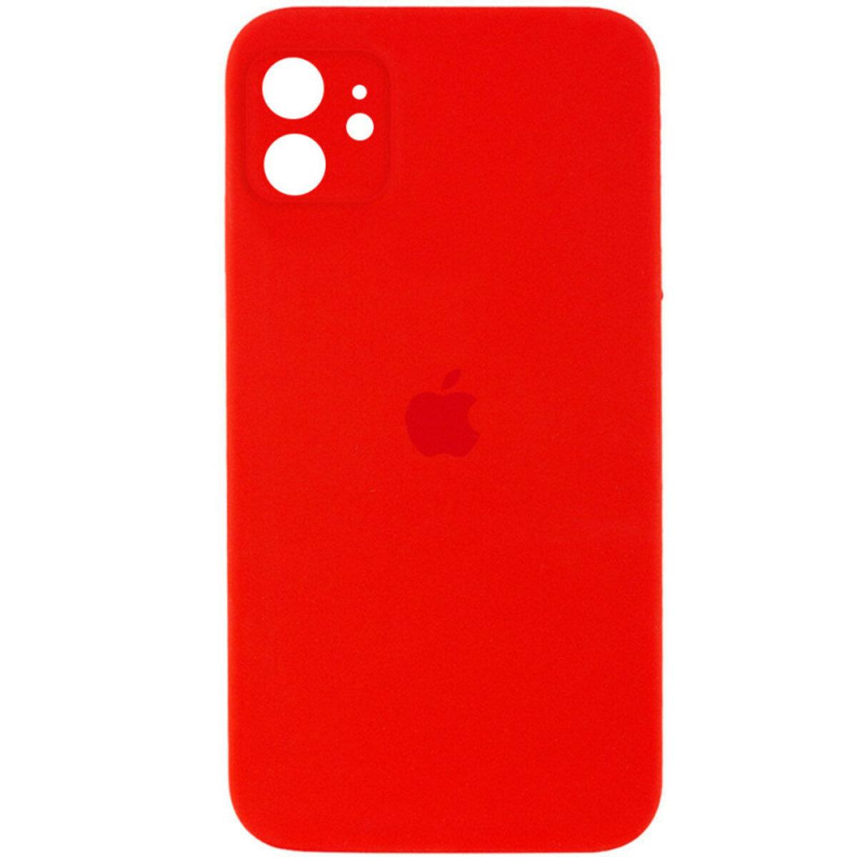 Чохол для смартфона Silicone Full Case AA Camera Protect for Apple iPhone 12 11, Red