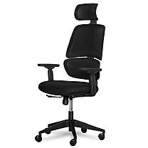 Офісне ортопедичне комп'ютерне крісло Mealux Leo Air Black, фото 4