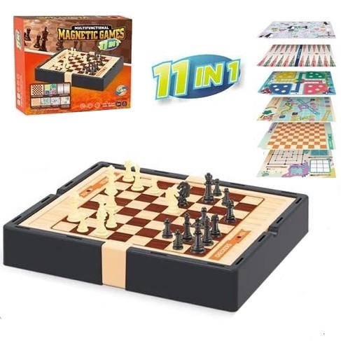 Настільна гра "11 в 1" (шахи, шашки, нарди, змійка та ін.) арт. 9803, фото 1