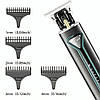 Акумуляторна машинка для стрижки волосся з USB, 4 насадки, VGR-009 / Тример для стрижки / Тример для бороди, фото 5