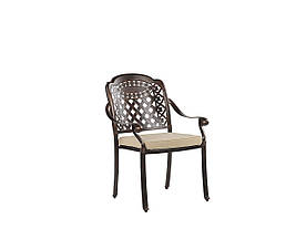 Набір з 2 садових стільців коричневий MANFRIA