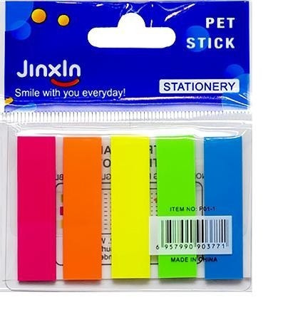 Стикери закладки пластикові прямокутні "stick Notes" Р01-1 125 штук