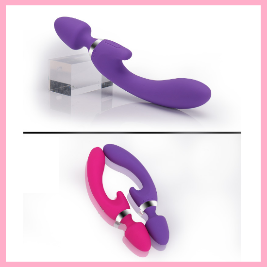 Універсальний вібратор мікрофон, Двосторонній вібромасир вагінально-кліторальний, Інтимні іграшки, фото 1