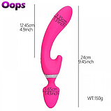 Універсальний вібратор мікрофон, Двосторонній вібромасир вагінально-кліторальний, Інтимні іграшки, фото 5